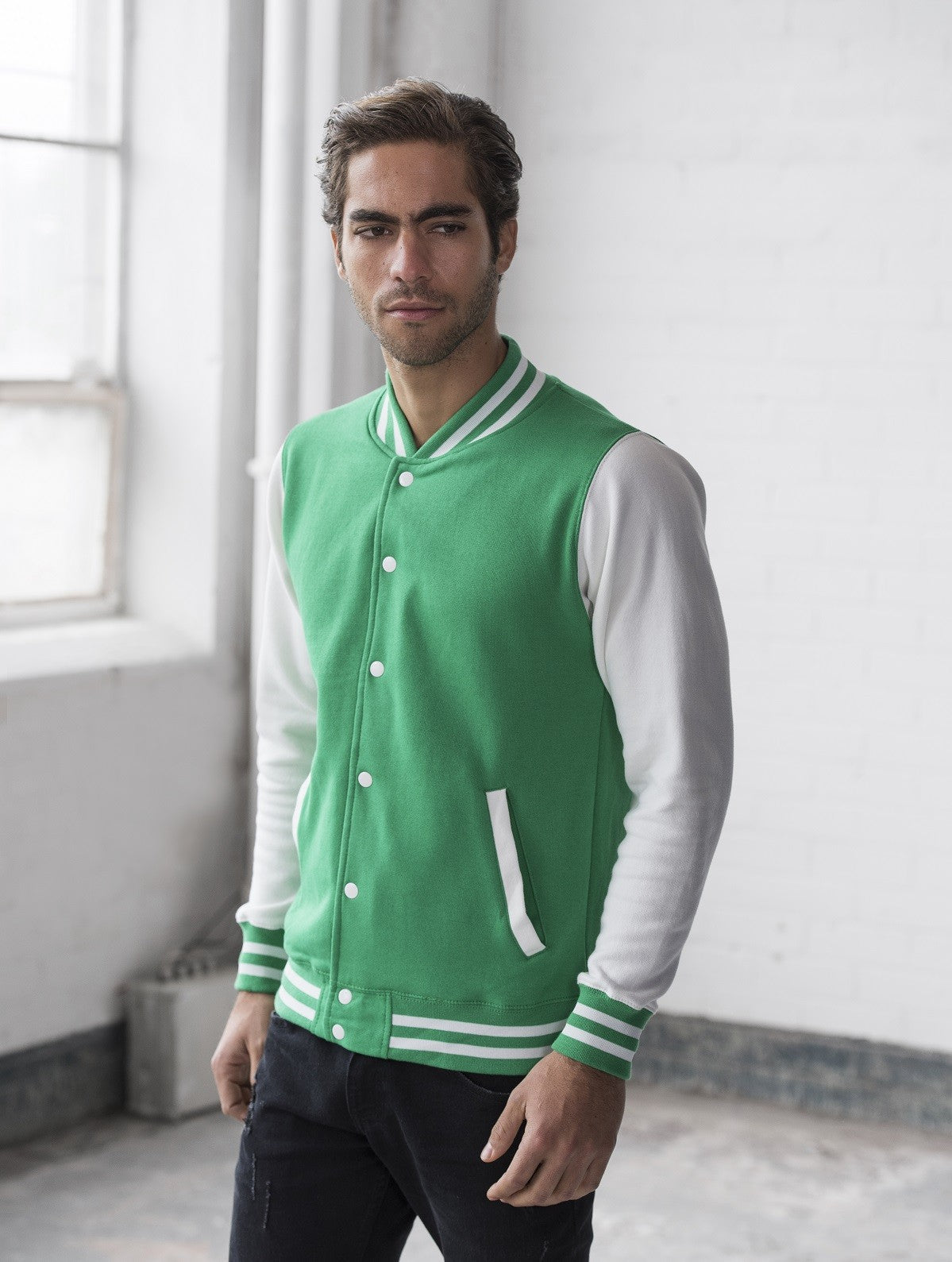 Varsity Jacket | BURGUNDY/HEATHER GREY