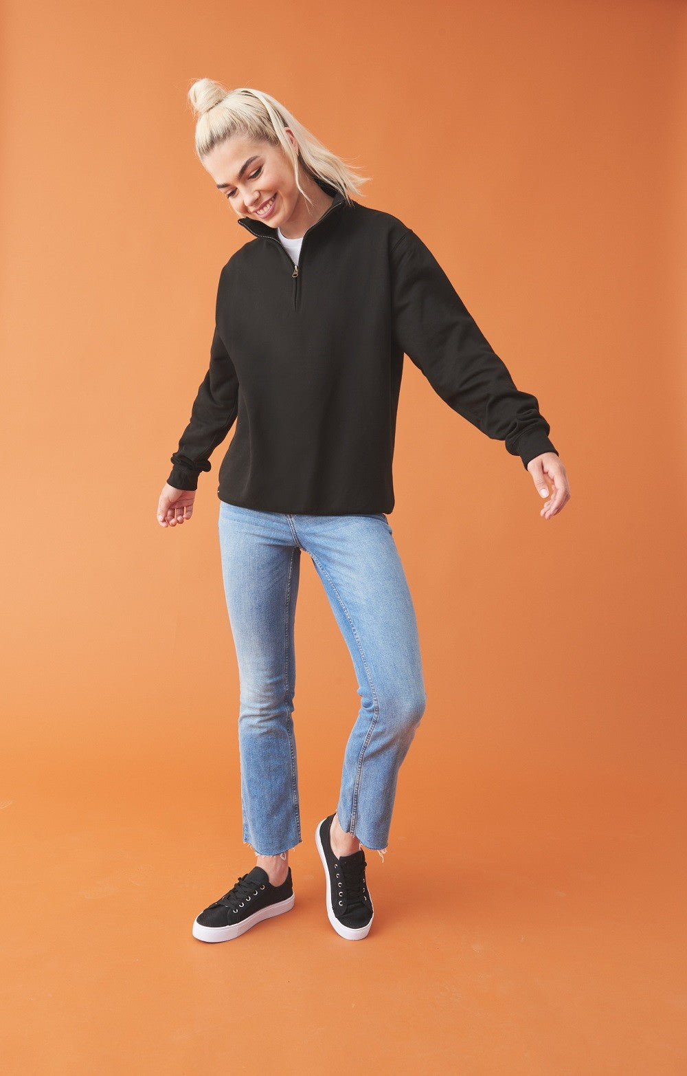 Sophomore 1/4 Zip Sweat | CHARCOAL