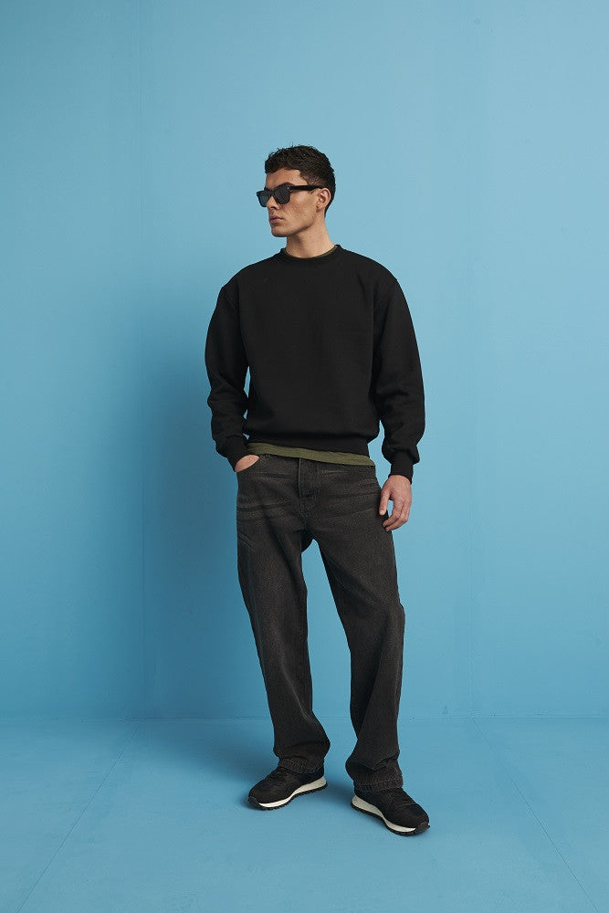 Heavyweight Signature Sweatshirt | DEEP BLACK