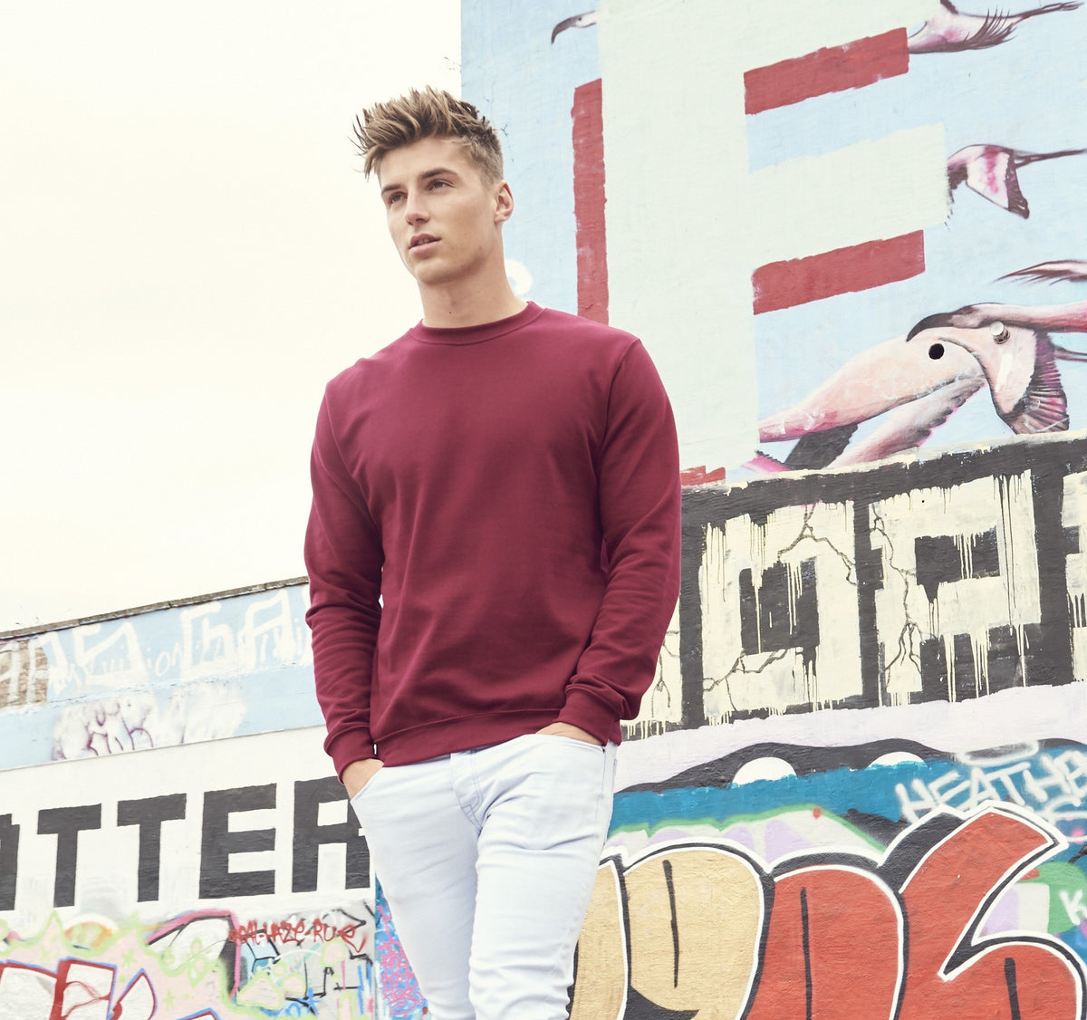 Organic Sweatshirt | BURGUNDY