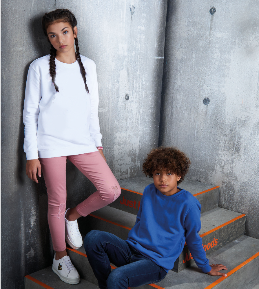 Kids AWDis Sweatshirt | DUSTY GREEN