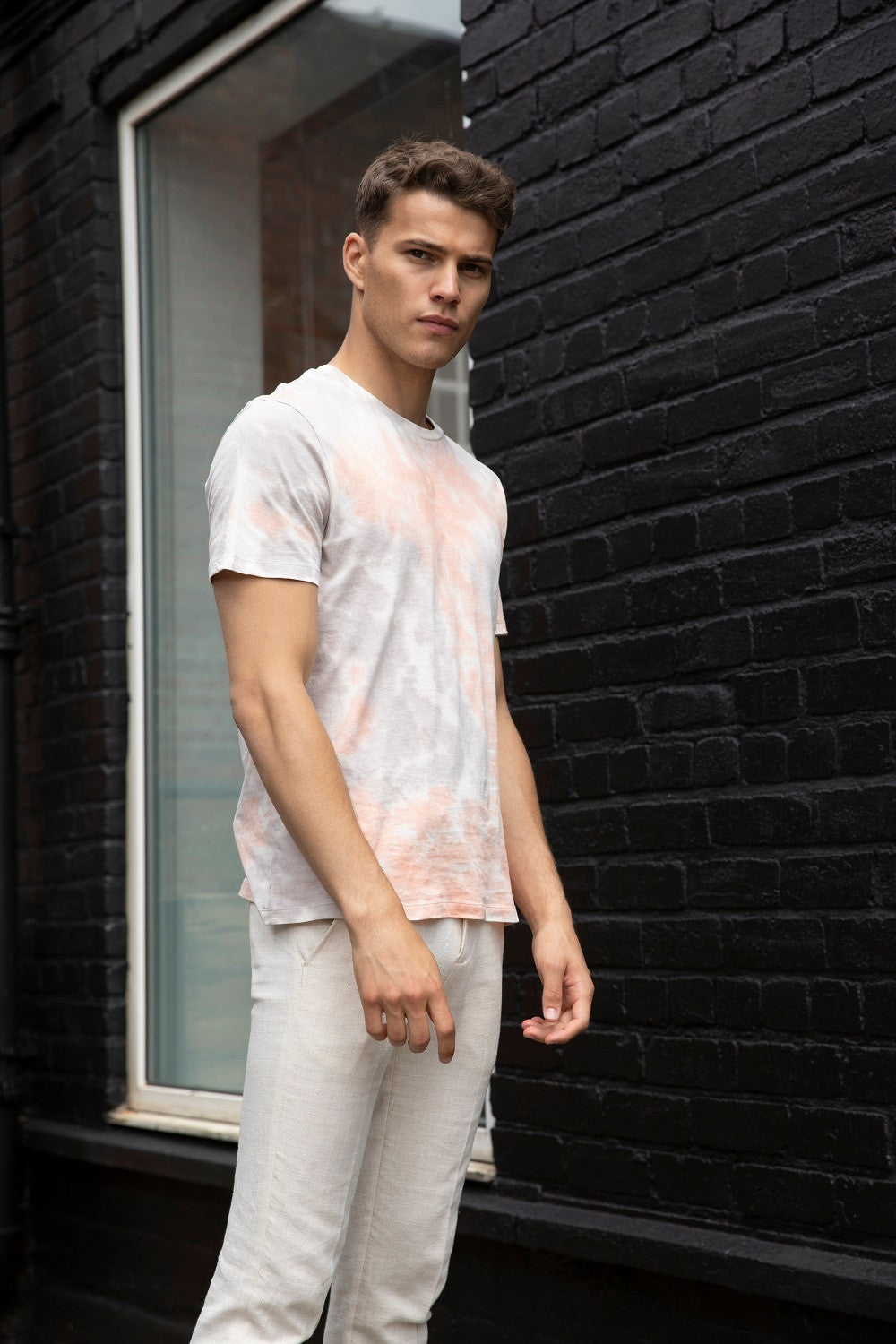 Tiedye T | GREY PINK MARBLE