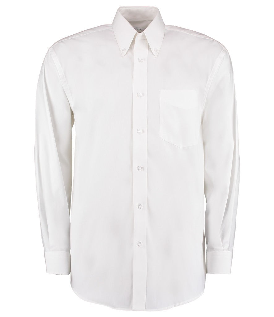 Long Sleeved Corporate Oxford Shirt | WHITE