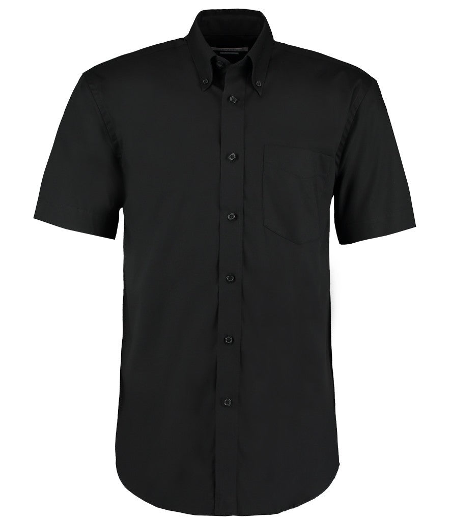 Short Sleeve Corporate Oxford Shirt | BLACK