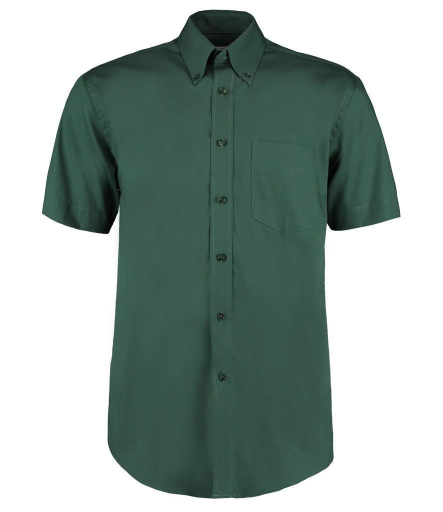 Short Sleeve Corporate Oxford Shirt | BOTTLE GREEN