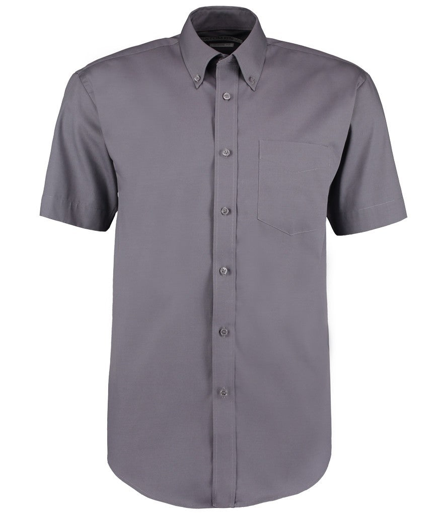 Short Sleeve Corporate Oxford Shirt | CHARCOAL