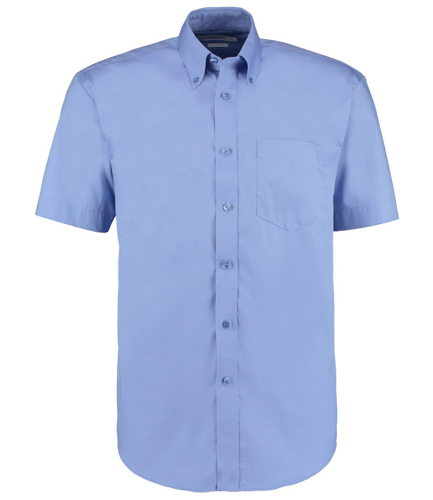 Short Sleeve Corporate Oxford Shirt | MID BLUE