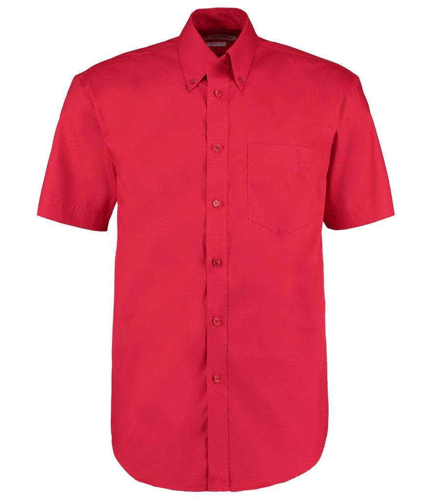 Short Sleeve Corporate Oxford Shirt | RED