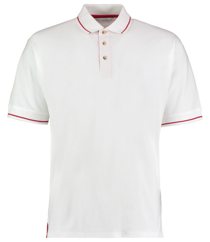 St Mellion Contrast Tipped Polo Shirt | WHITE/BRIGHT RED