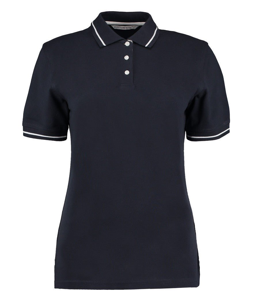 Ladies St Mellion Contrast Tipped Polo | NAVY/WHITE