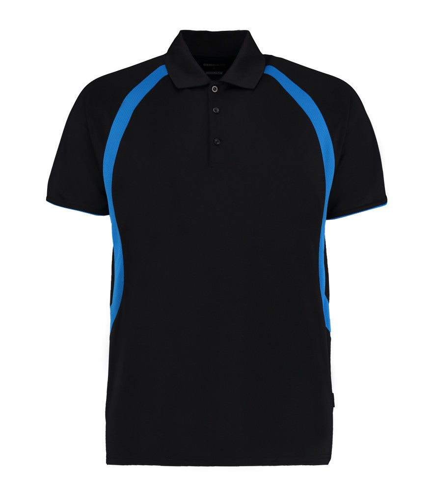 Mens Cooltex Riviera Polo Shirt | BLACK/ELECTRIC BLUE