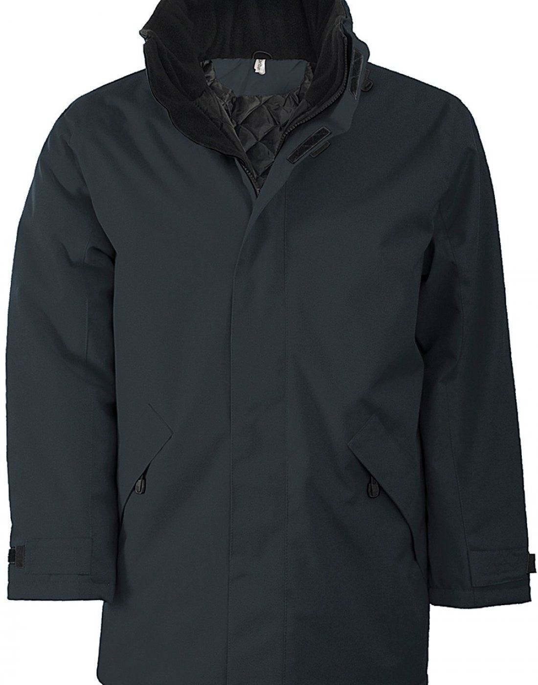 Padded Parka Jacket | DARK GREY/BLACK