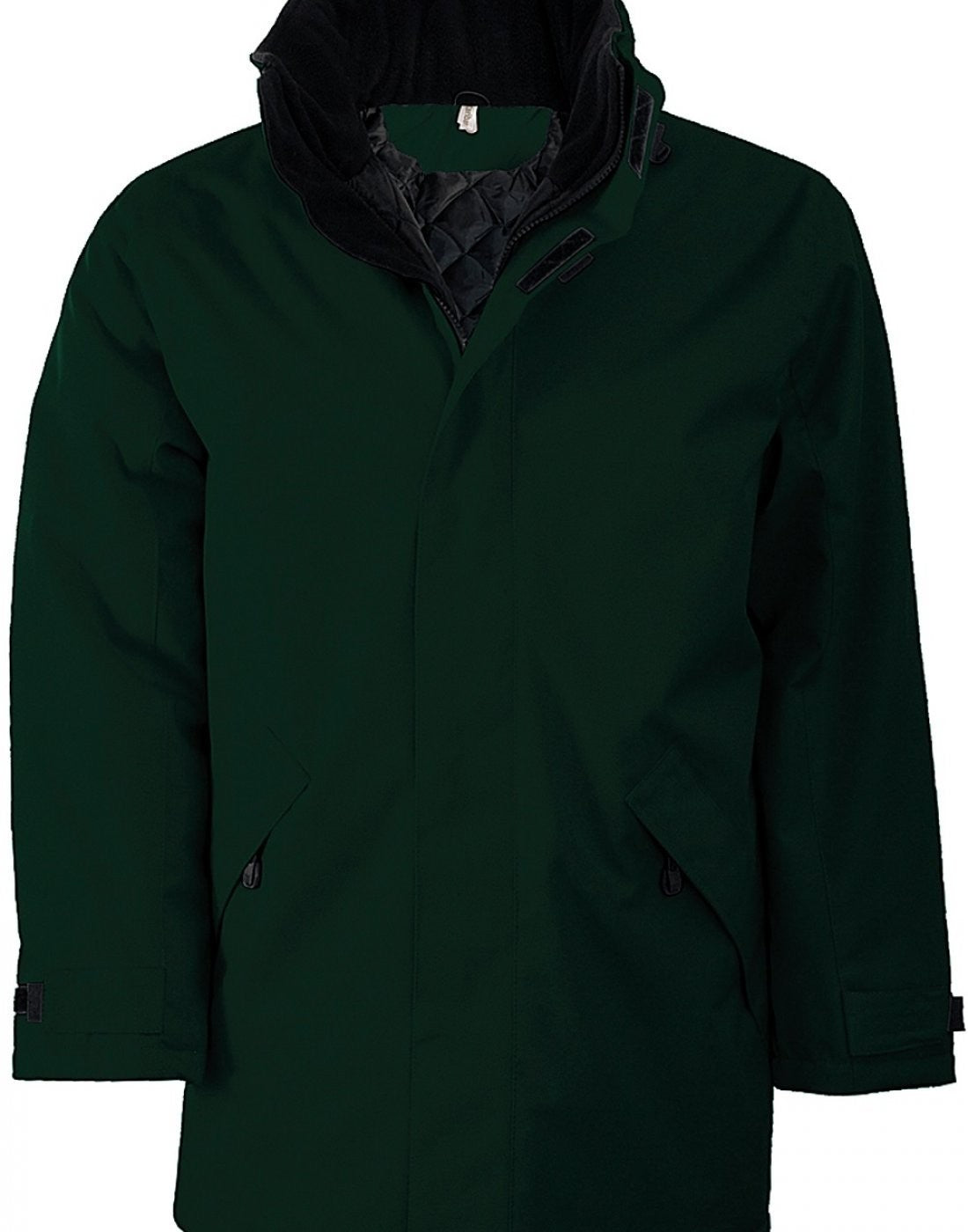 Padded Parka Jacket | FOREST GREEN/BLACK