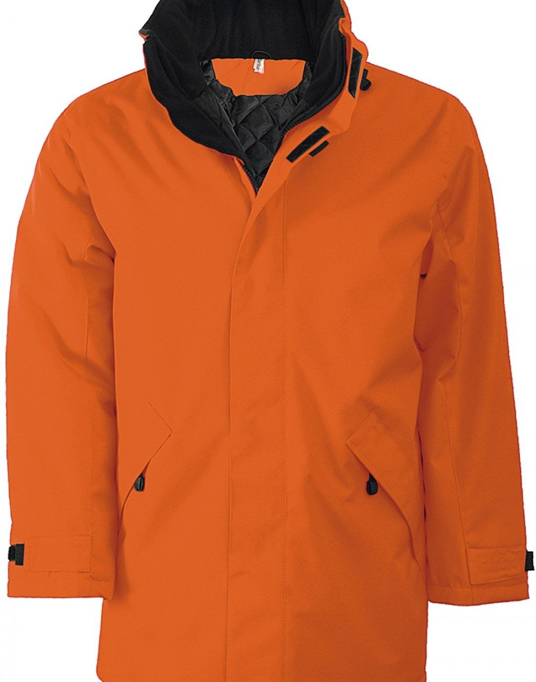 Padded Parka Jacket | ORANGE/BLACK