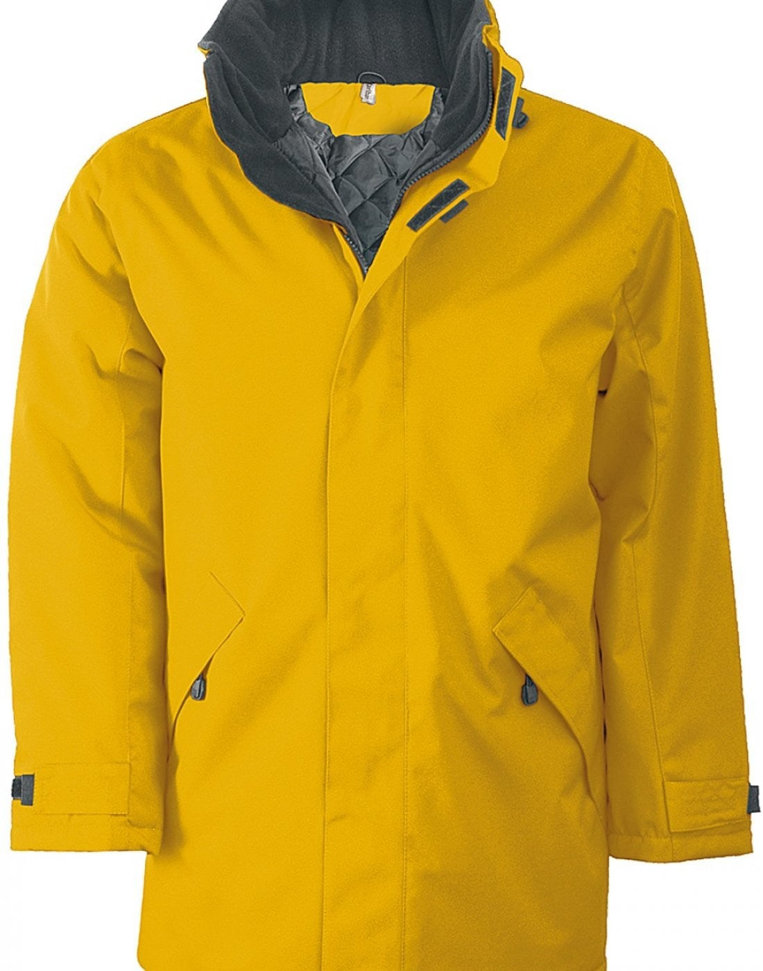 Padded Parka Jacket | YELLOW/DARK GREY