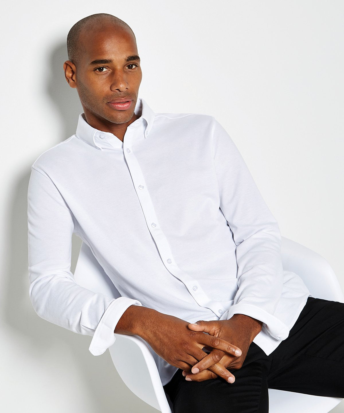 Long Sleeve Superwash Pique Shirt | WHITE