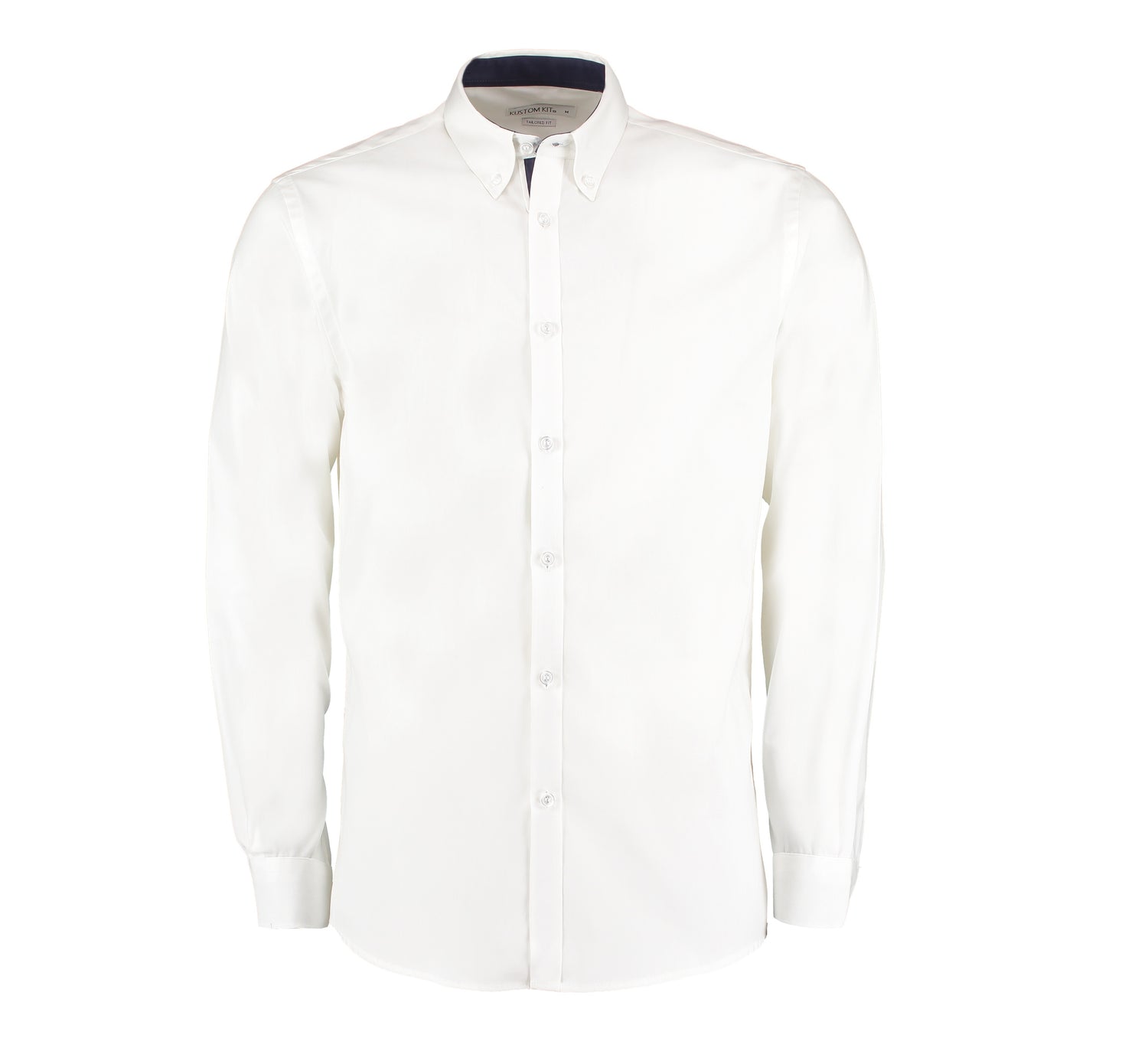Contrast Premium Oxford Shirt | WHITE/NAVY
