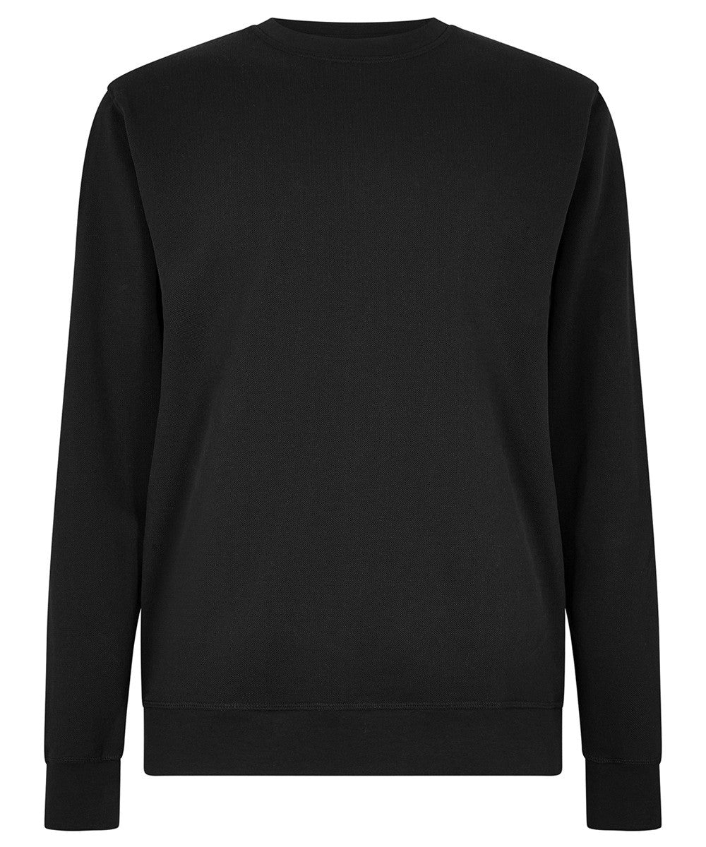 Regular Fit Pique Sweatshirt | BLACK