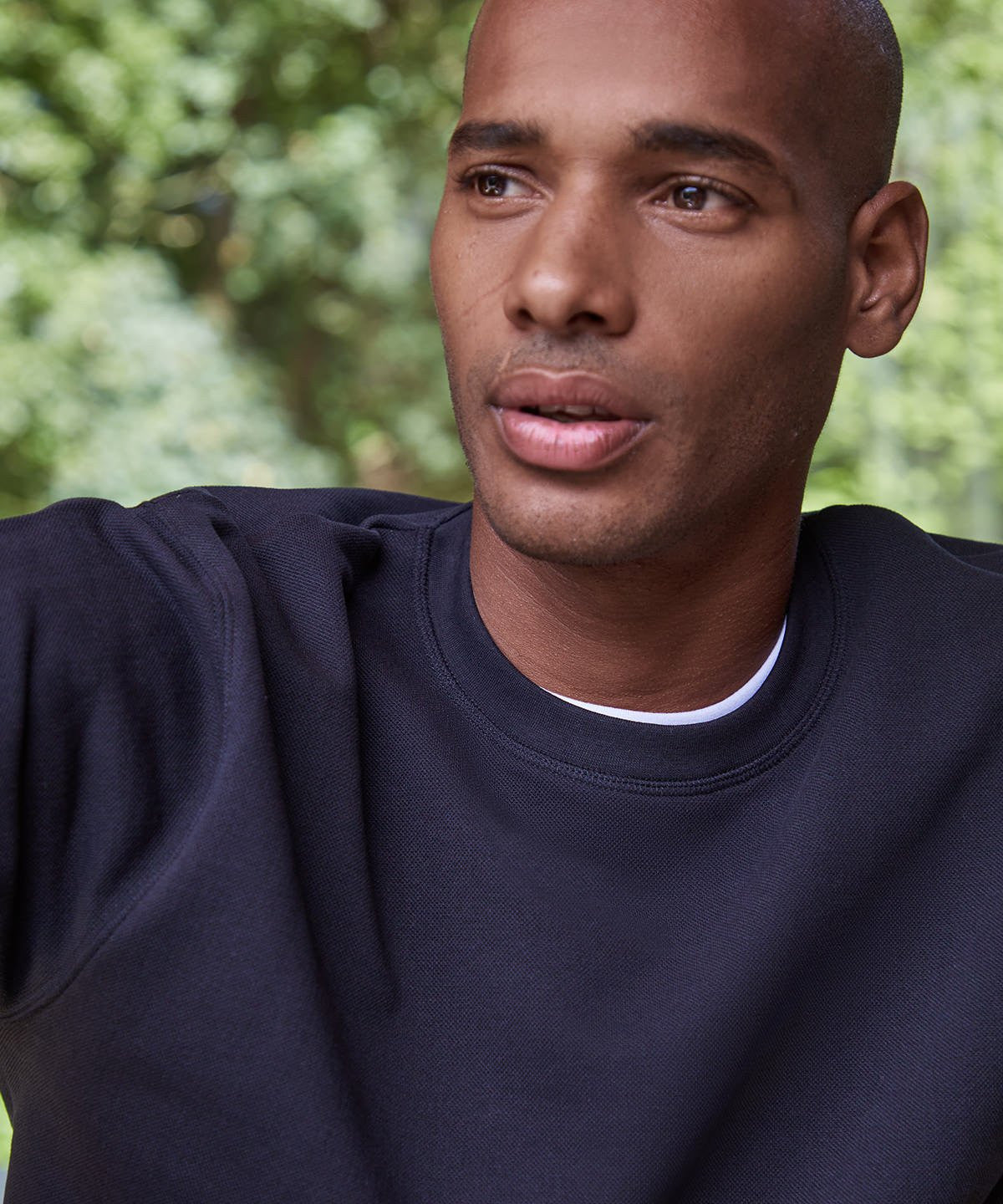 Regular Fit Pique Sweatshirt | NAVY