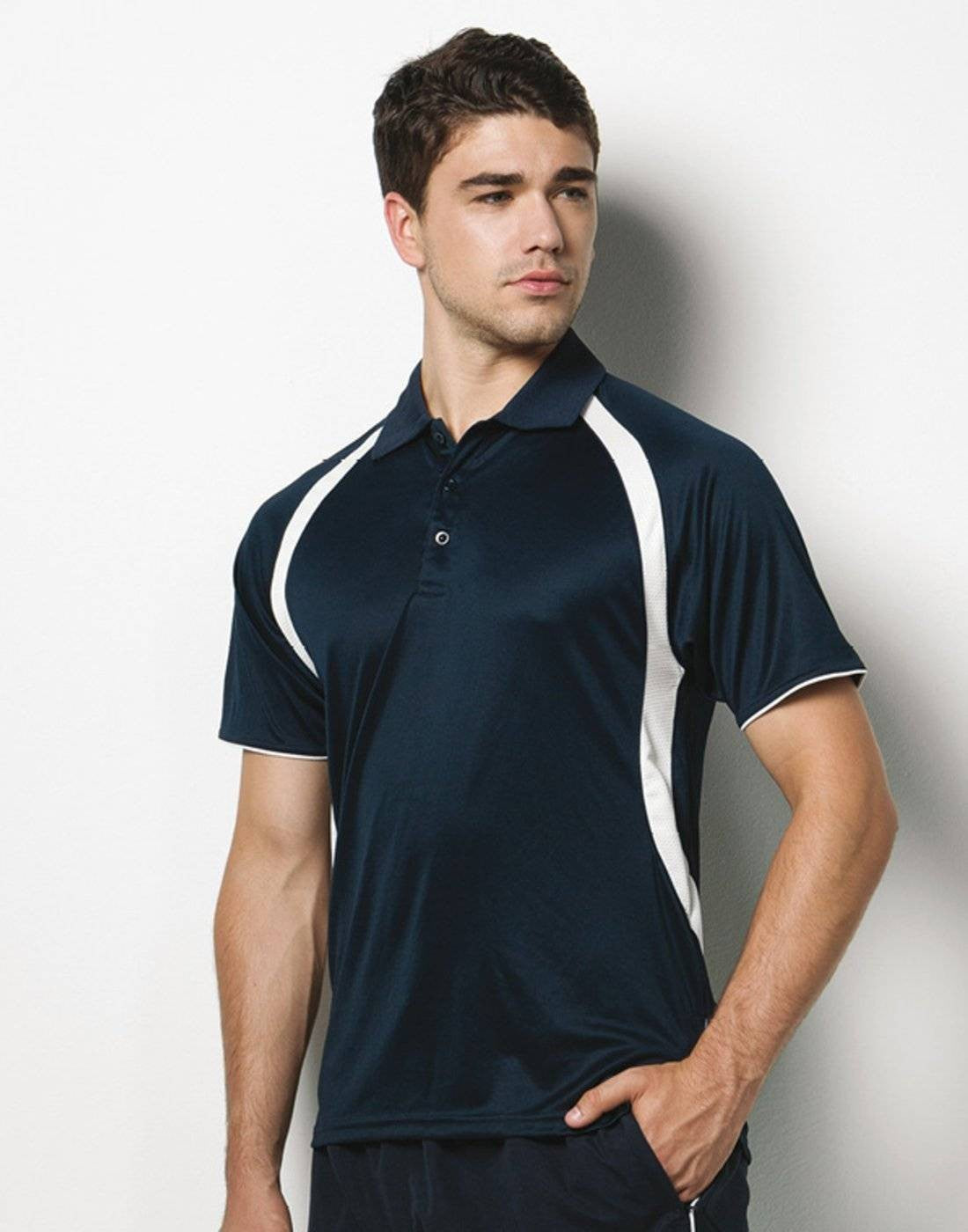 Mens Cooltex Riviera Polo Shirt | WHITE/NAVY