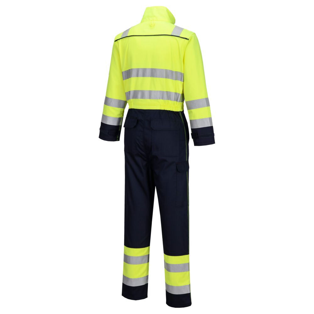 Bizflame  Hi Vis Multi Norm Contrast FR Coverall | YELLOW/NAVY