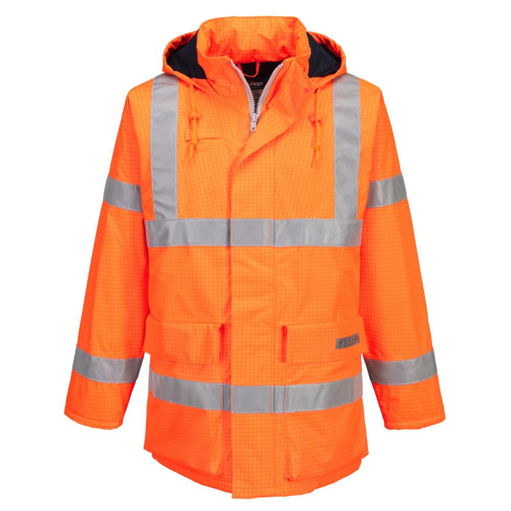 Bizflame Rain Hi Vis FR Winter Jacket | ORANGE