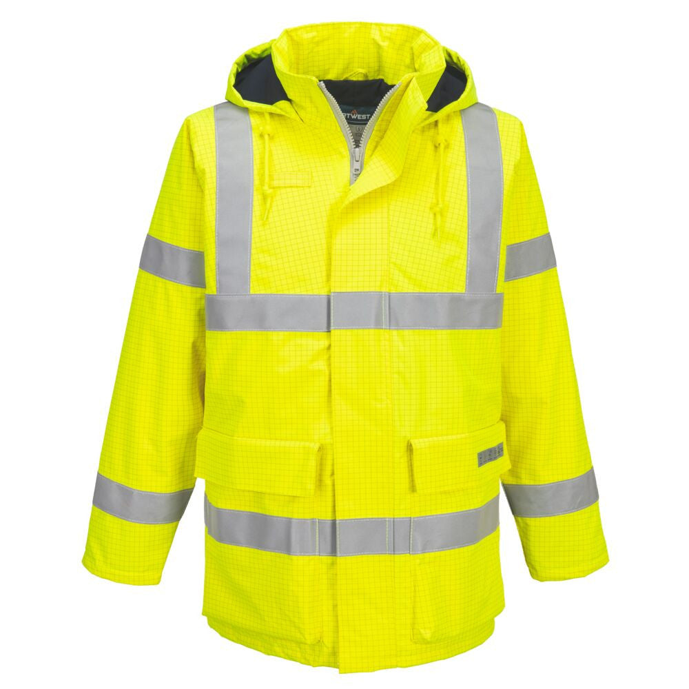 Bizflame Rain Hi Vis FR Winter Jacket | YELLOW