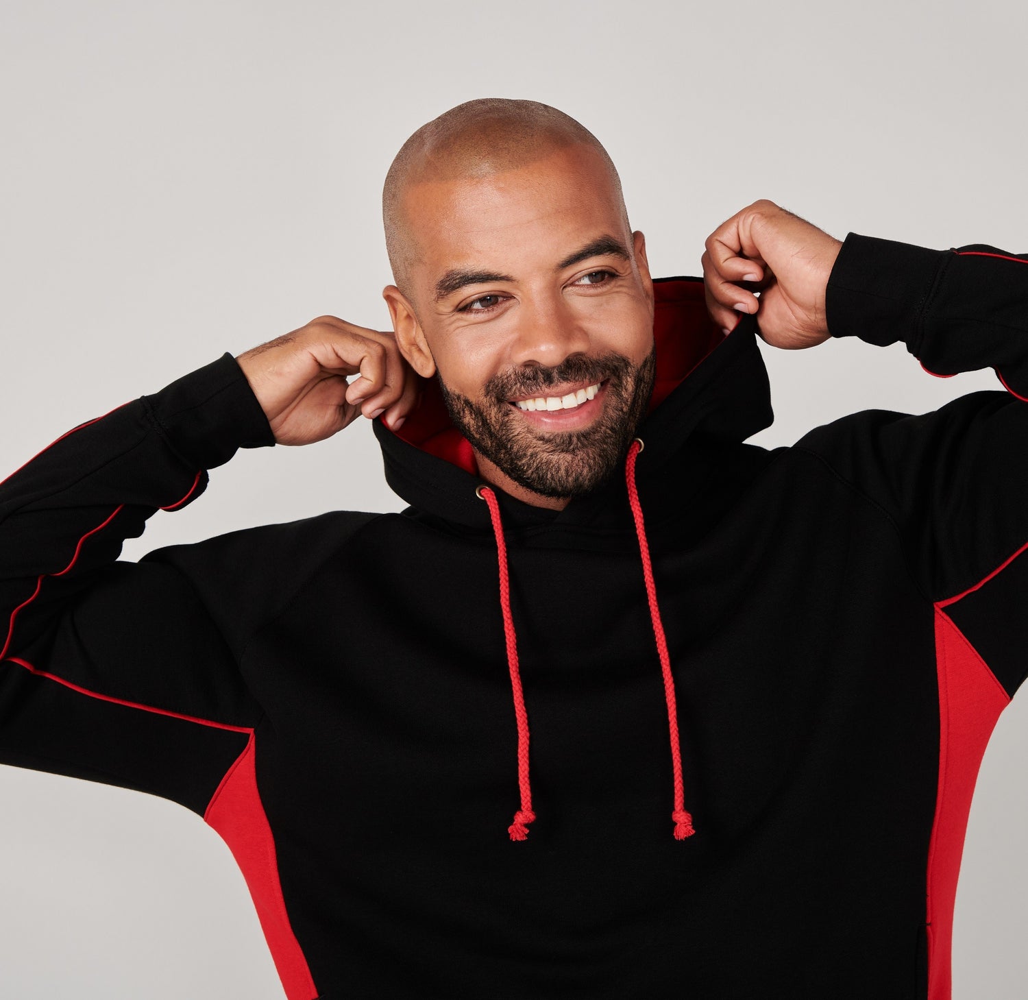 Pull Over Hoodie | BLACK/RED