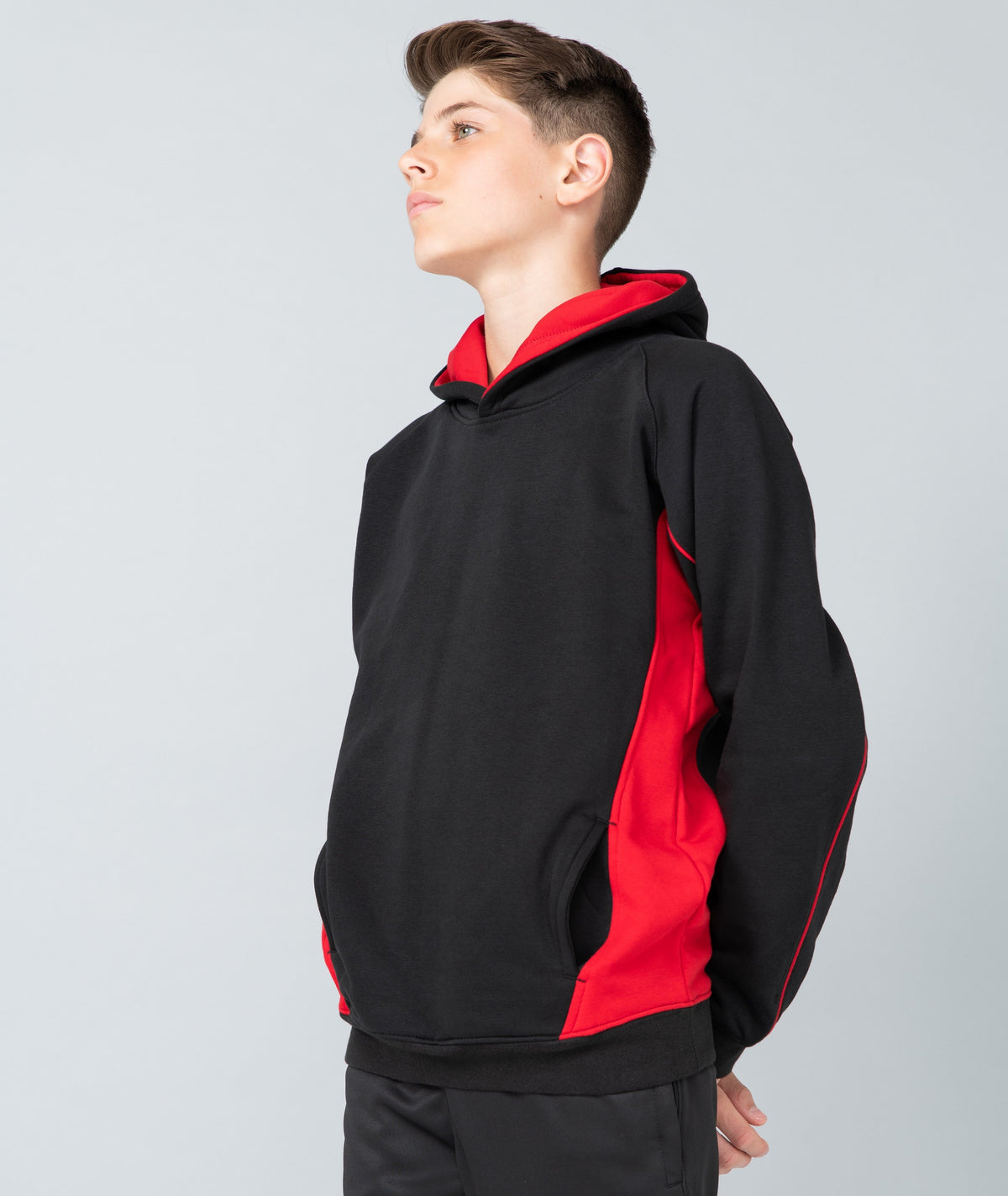 Kids Pullover Hoodie | BLACK/RED