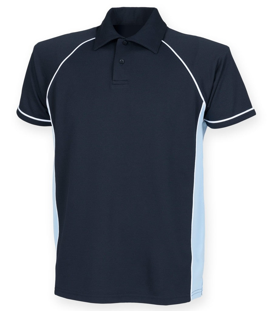 Performance Piped Polo | NAVY/SKY/WHITE