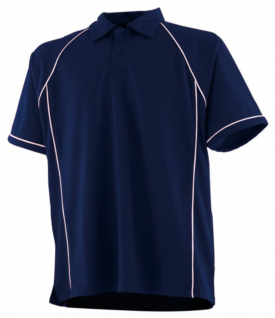 Performance Piped Polo | NAVY/WHITE