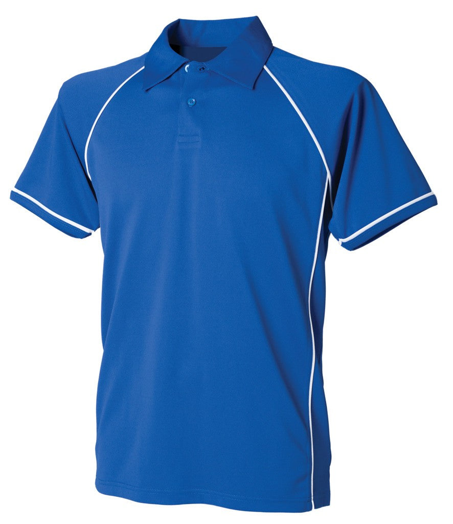 Performance Piped Polo | ROYAL/WHITE
