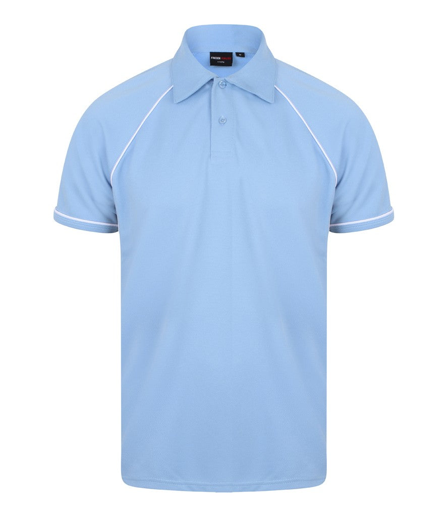 Performance Piped Polo | SKY/NAVY/WHITE