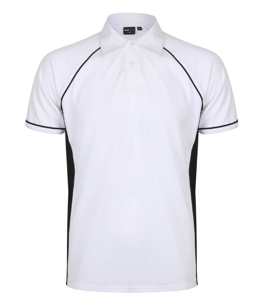 Performance Piped Polo | WHITE/BLACK/BLACK