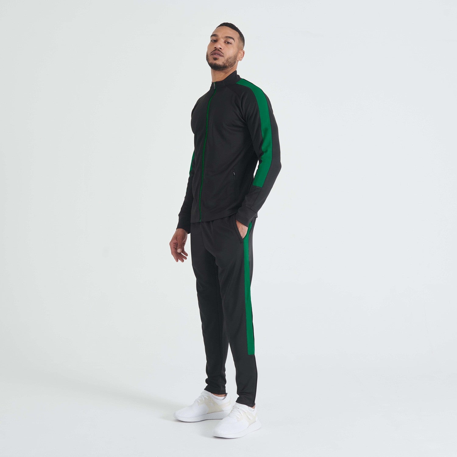 Knitted Tracksuit Top | NAVY/SKY