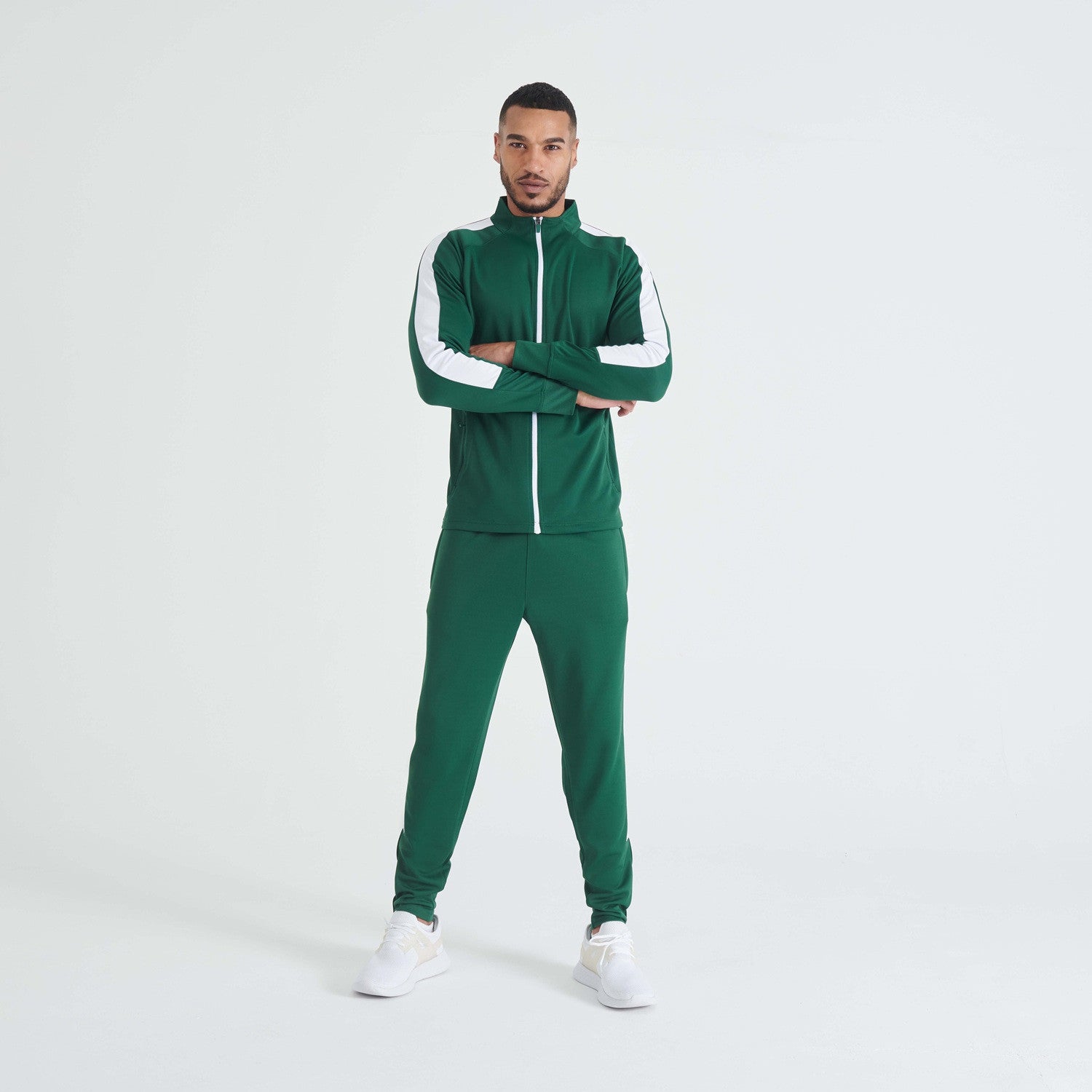 Knitted Tracksuit Top | BOTTLE/WHITE