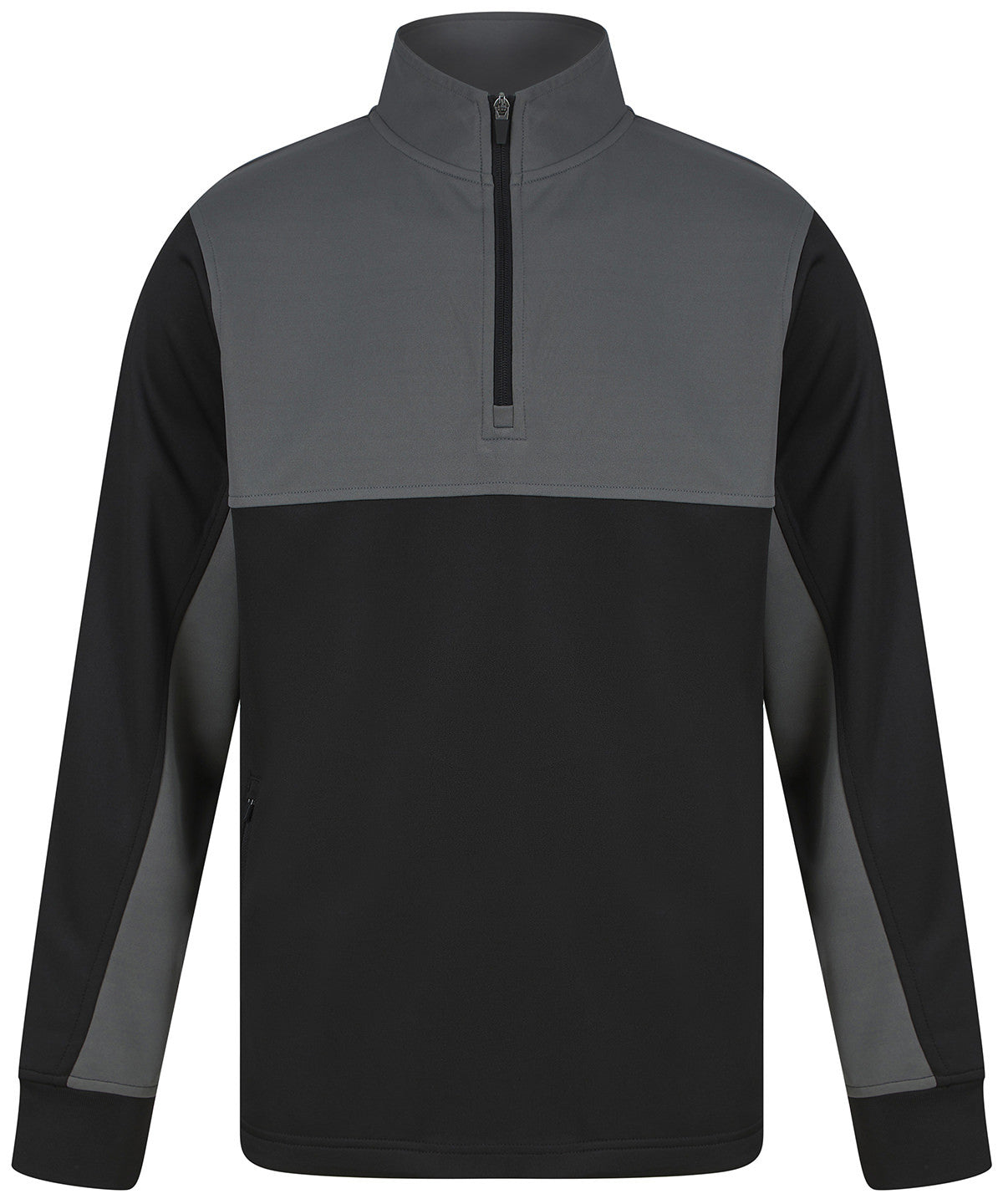 Quarter Zip Tracksuit Top | BLACK/GUNMETAL