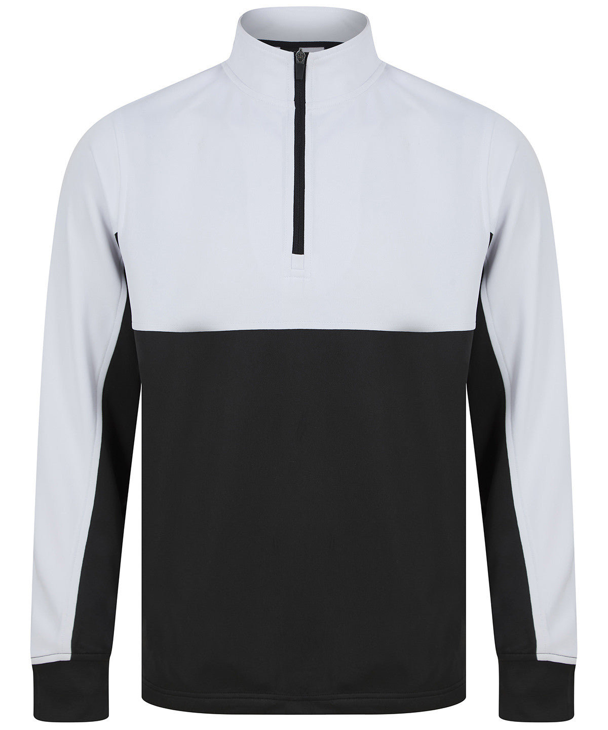 Quarter Zip Tracksuit Top | BLACK/WHITE