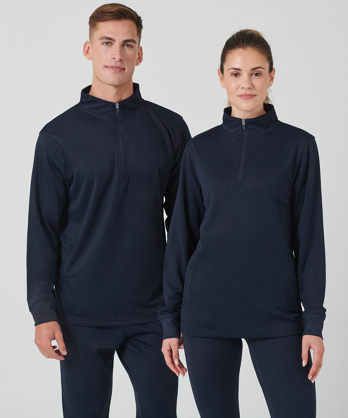 Quarter Zip Tracksuit Top | BLACK/EMERALD