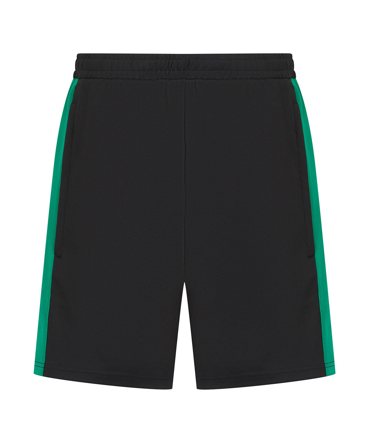 Knitted Shorts With Zip Pockets | BLACK/EMERALD