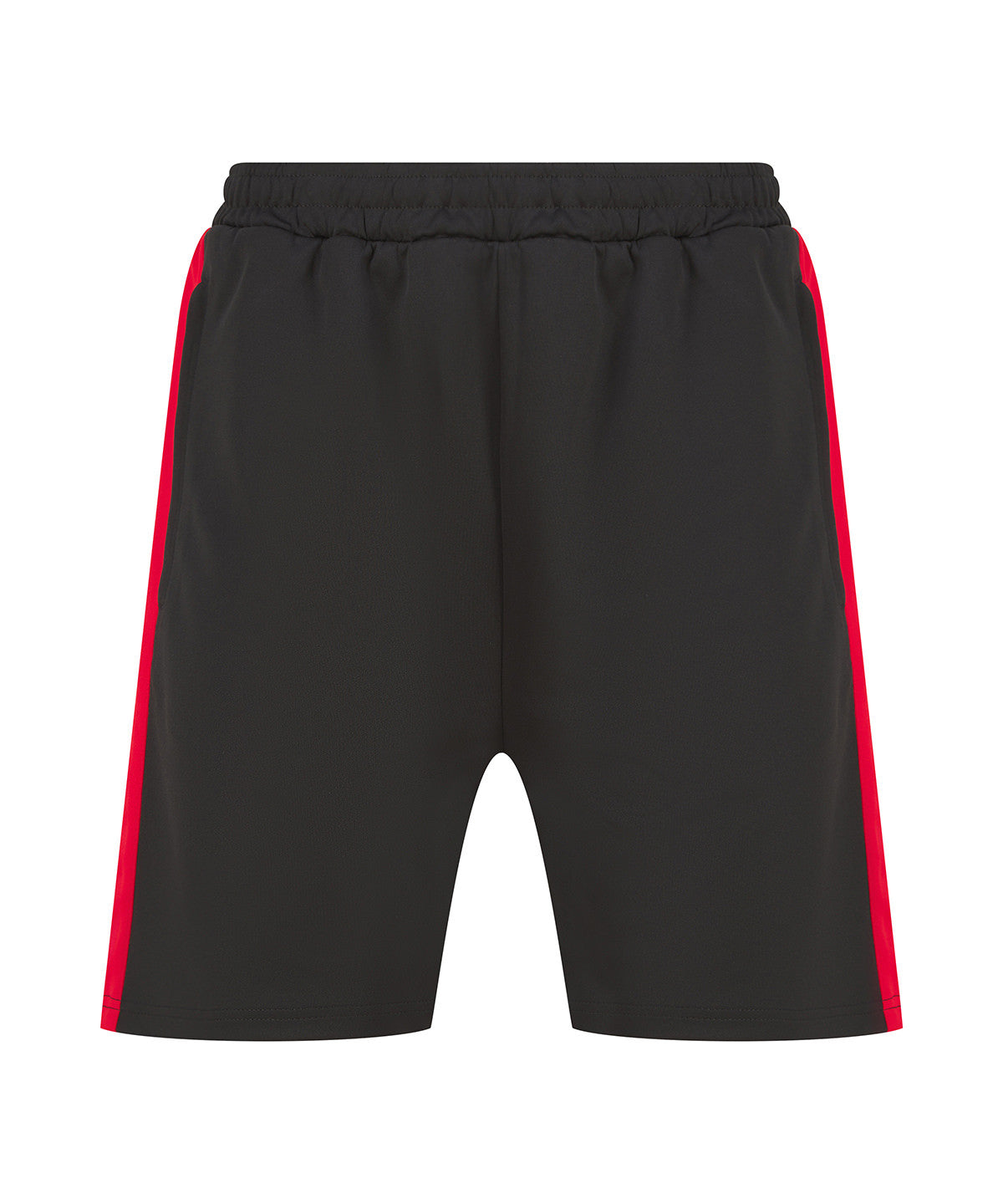 Knitted Shorts With Zip Pockets | BLACK/RED