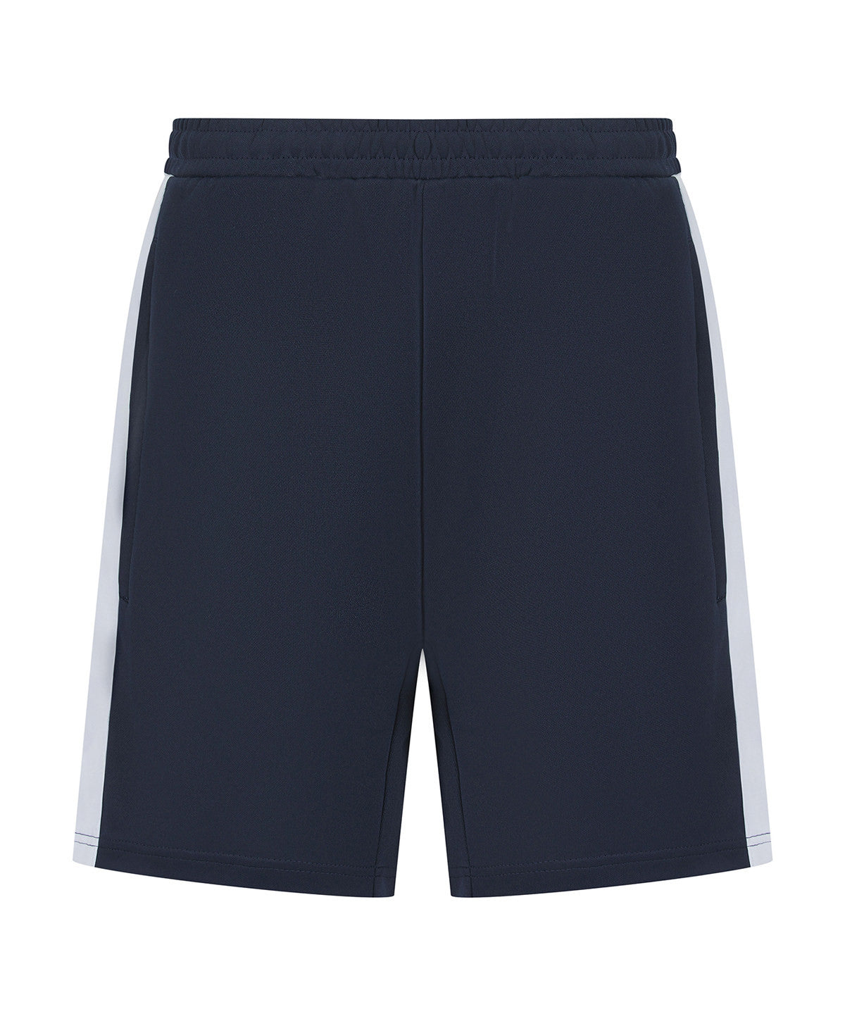 Knitted Shorts With Zip Pockets | NAVY/WHITE