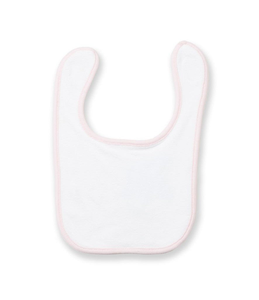 Terry Towelling Bib | WHITE/PALE PINK