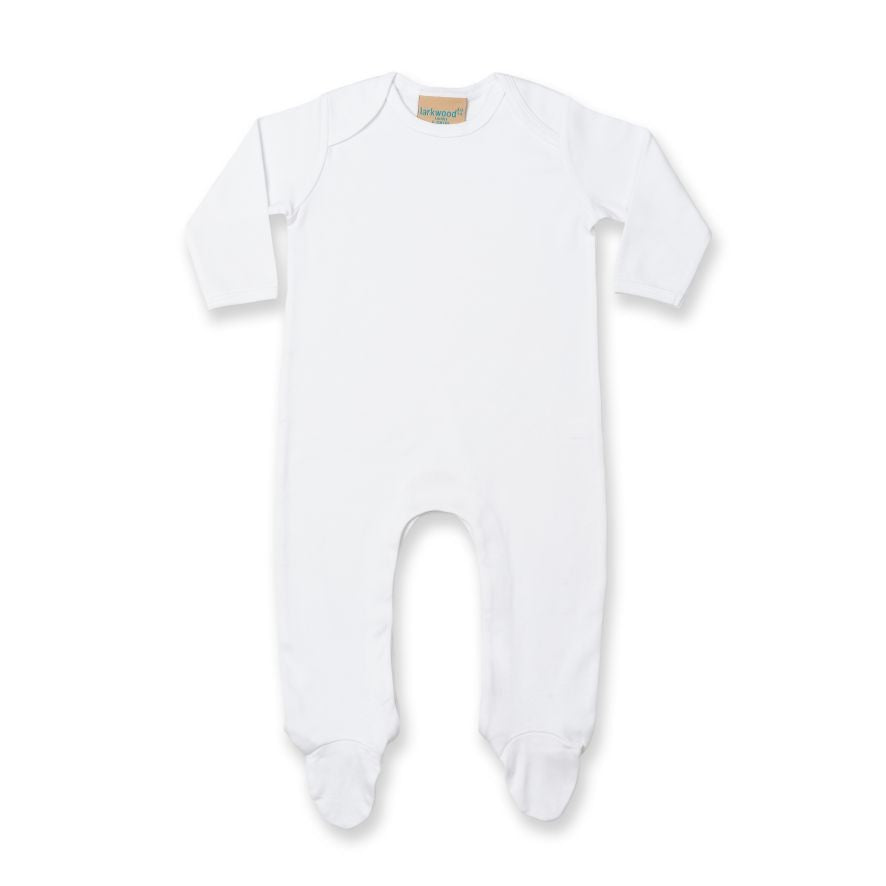 Contrast Long Sleeve Sleepsuit | WHITE/WHITE