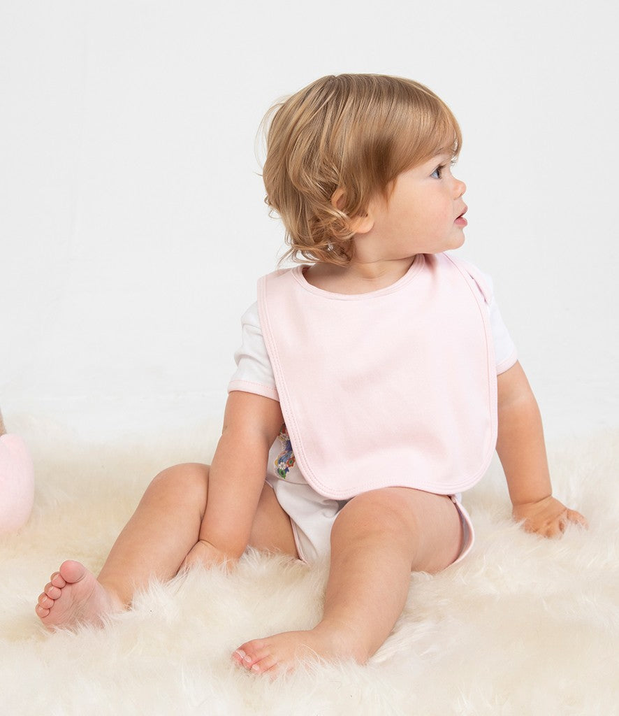 Plain and Contrast Bib | WHITE/PALE PINK