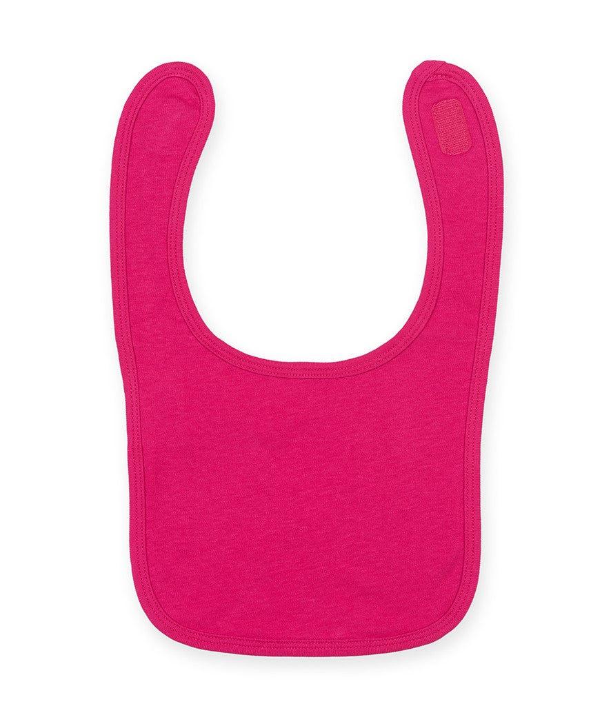 Plain and Contrast Bib | FUCHSIA