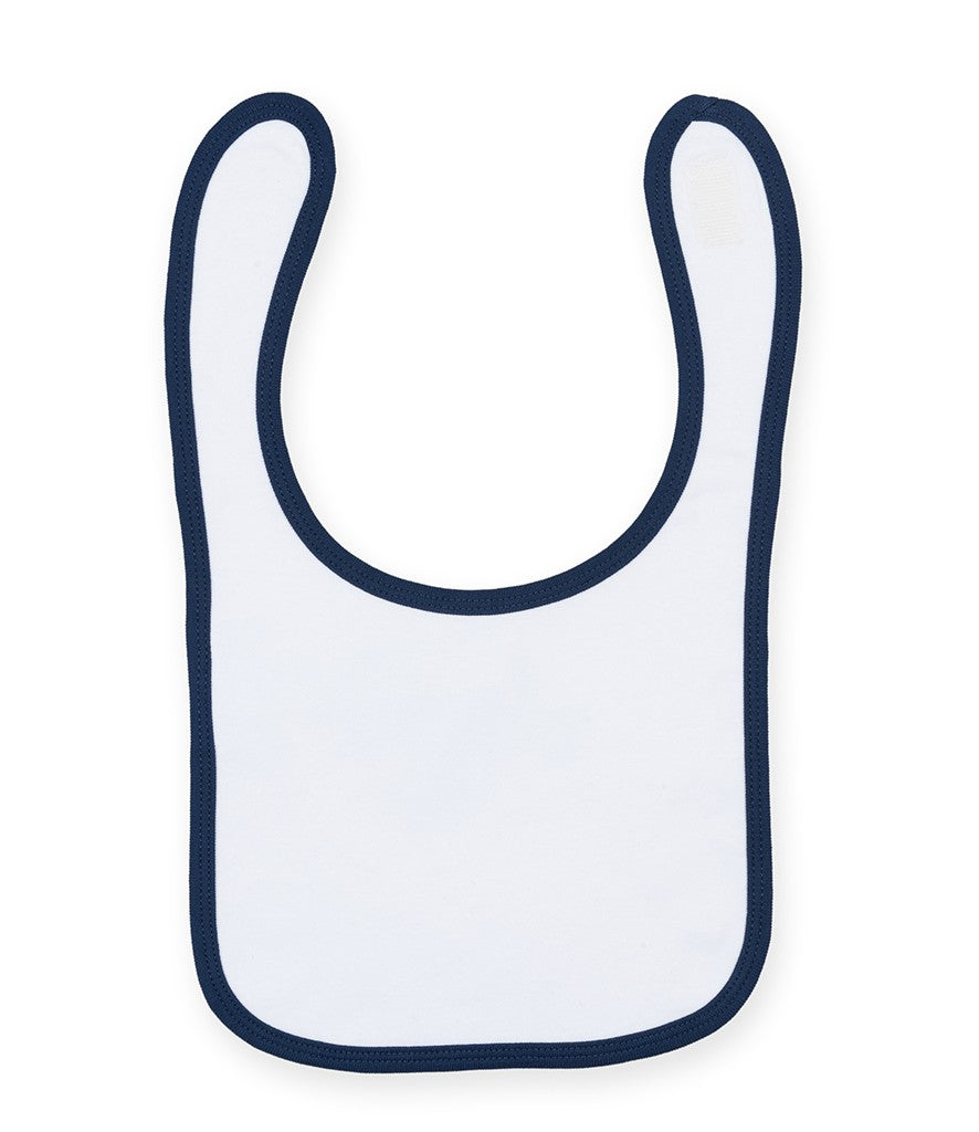 Plain and Contrast Bib | WHITE/NAVY