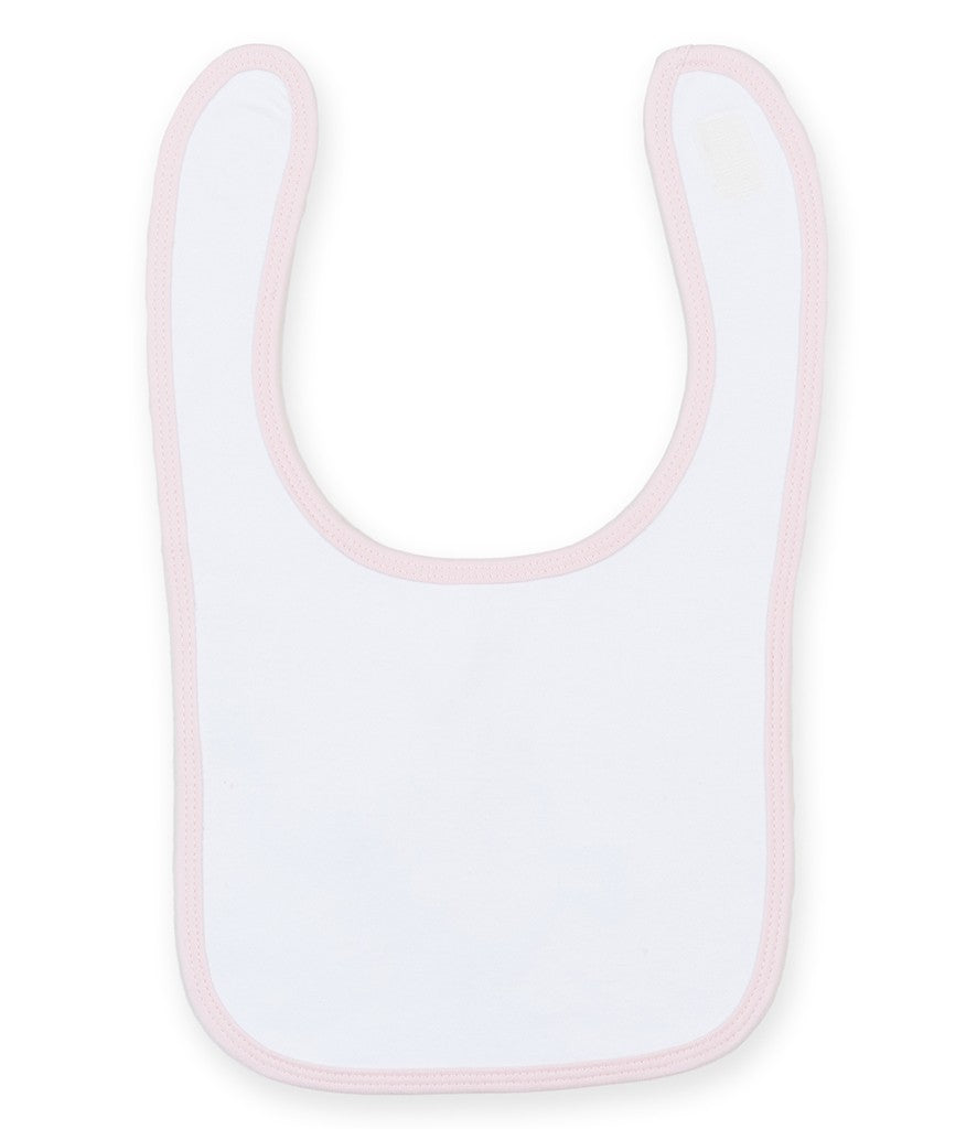 Plain and Contrast Bib | WHITE/PALE PINK