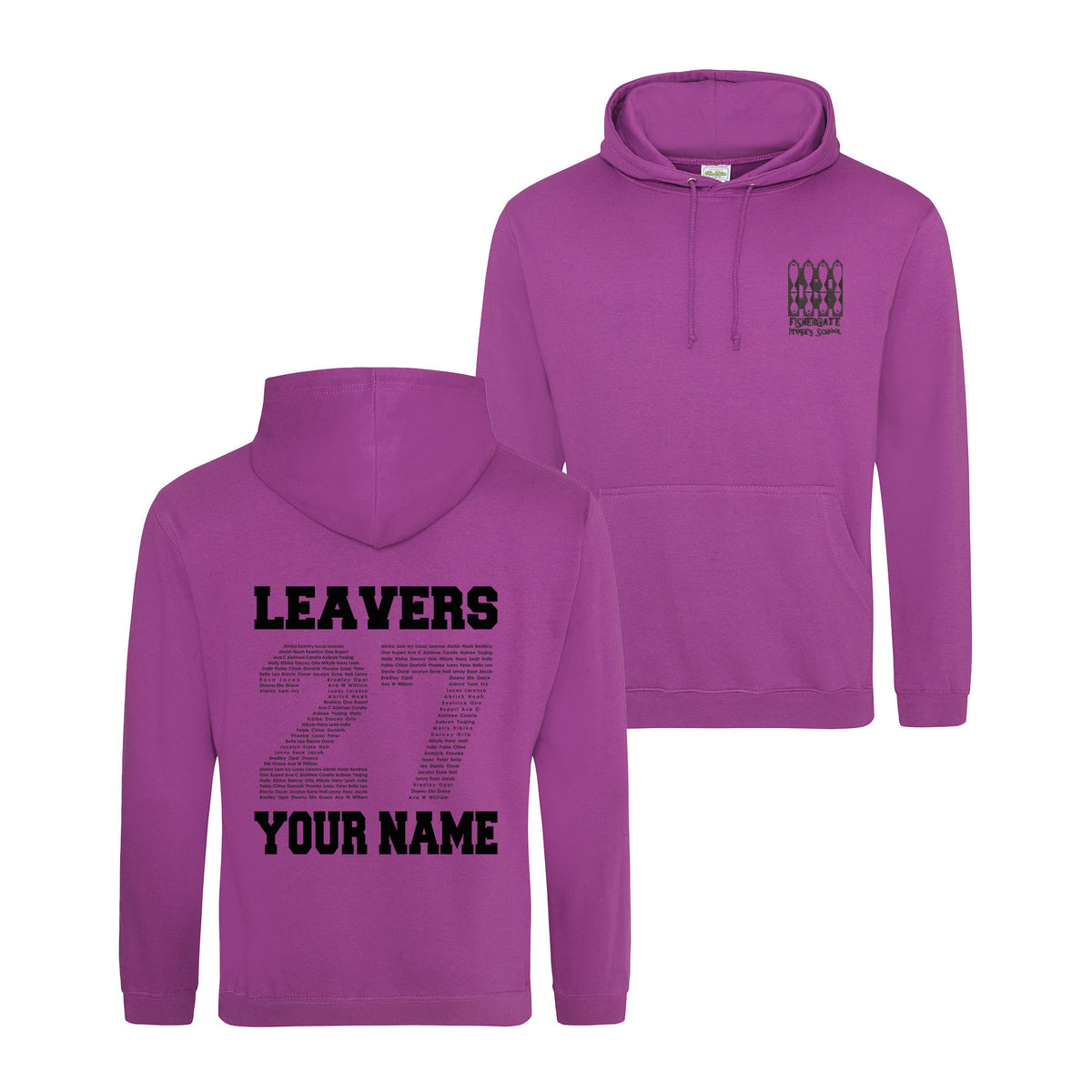 Fishergate School Leavers Hoodie (with Name) | MAGENTA MAGIC