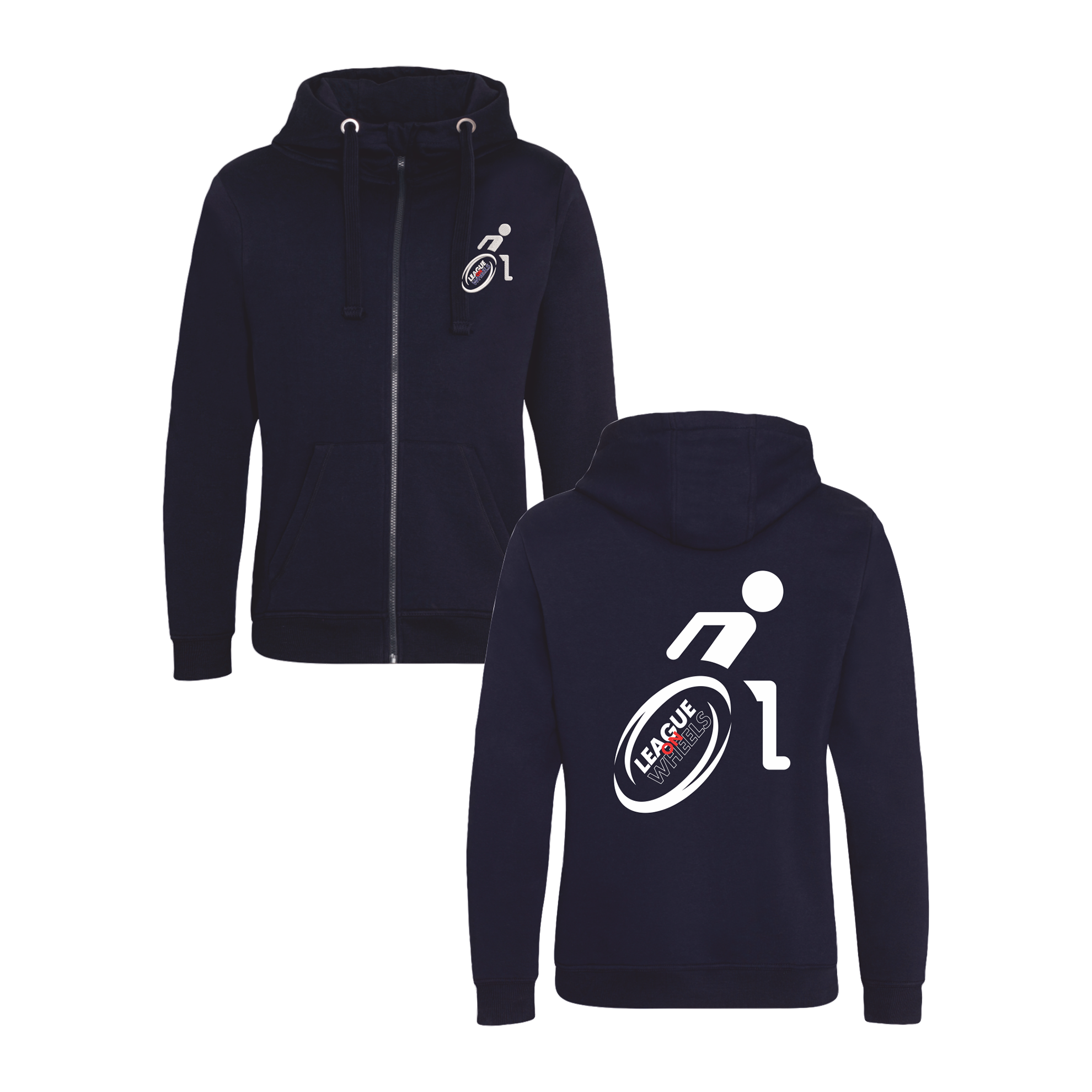 League on Wheels Zip Up Hoodie | NEW FRENCH NAVY
